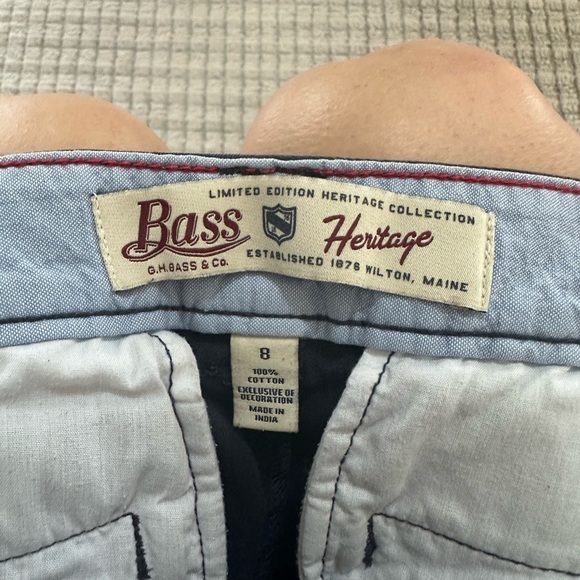 Bass Blue Bermuda Shorts Nautical Pattern - Picture 3 of 3